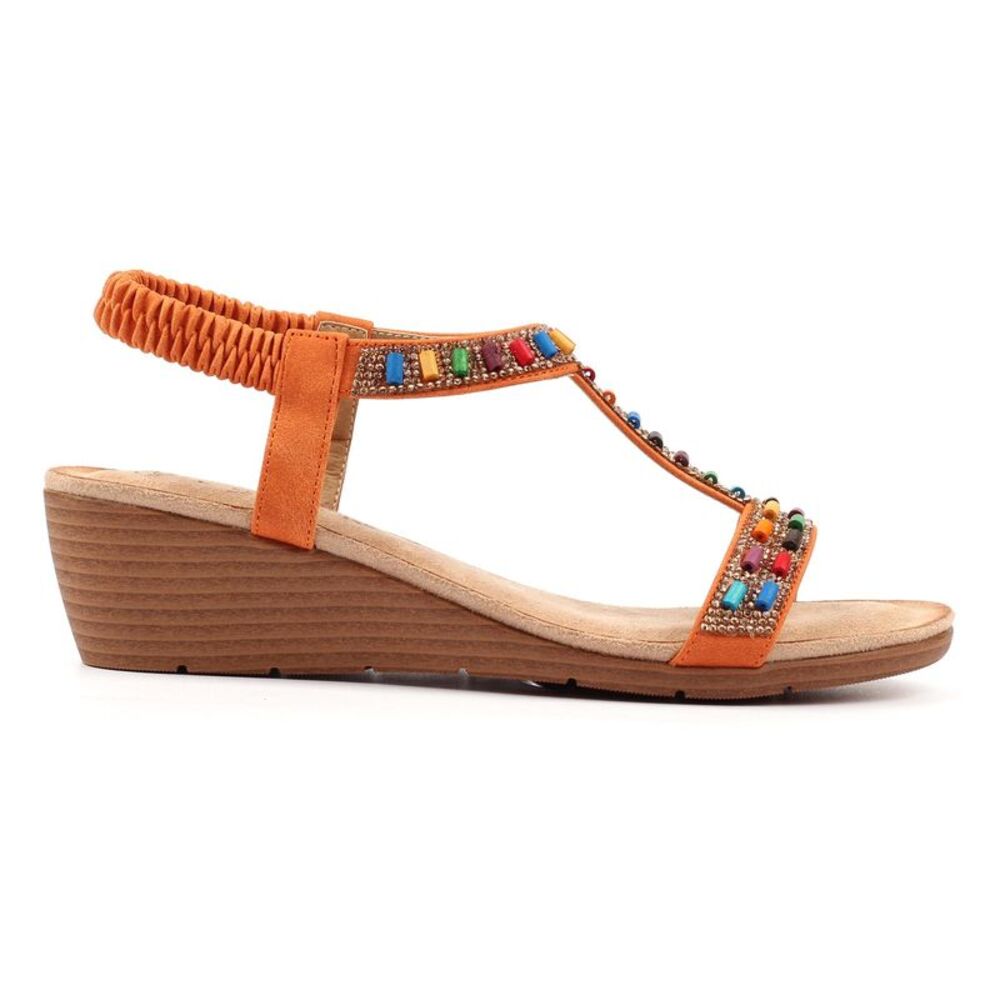 Lunar Womens/Ladies Reese Sandals / Orange